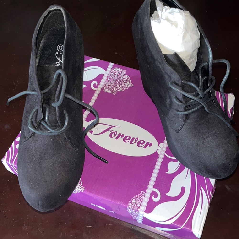 Forever brand Faux Suede Wedge Heel